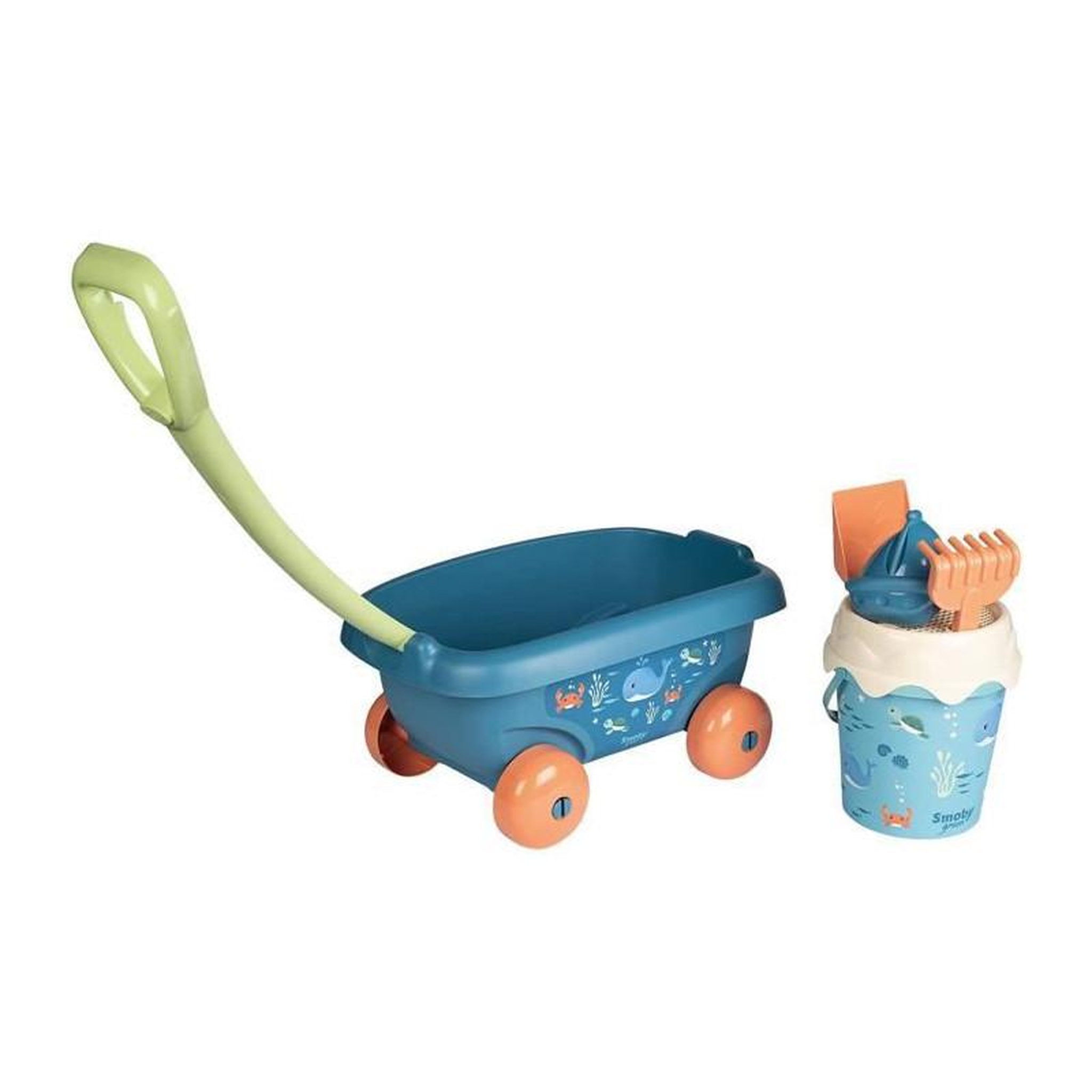 Voir la diapositive 1 : SMOBY Smoby Green chariot de plage garni
