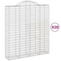 Voir la diapositive 2 : VIDAXL Paniers a gabions arques 20 pcs 200x50x220/240 cm Fer galvanise