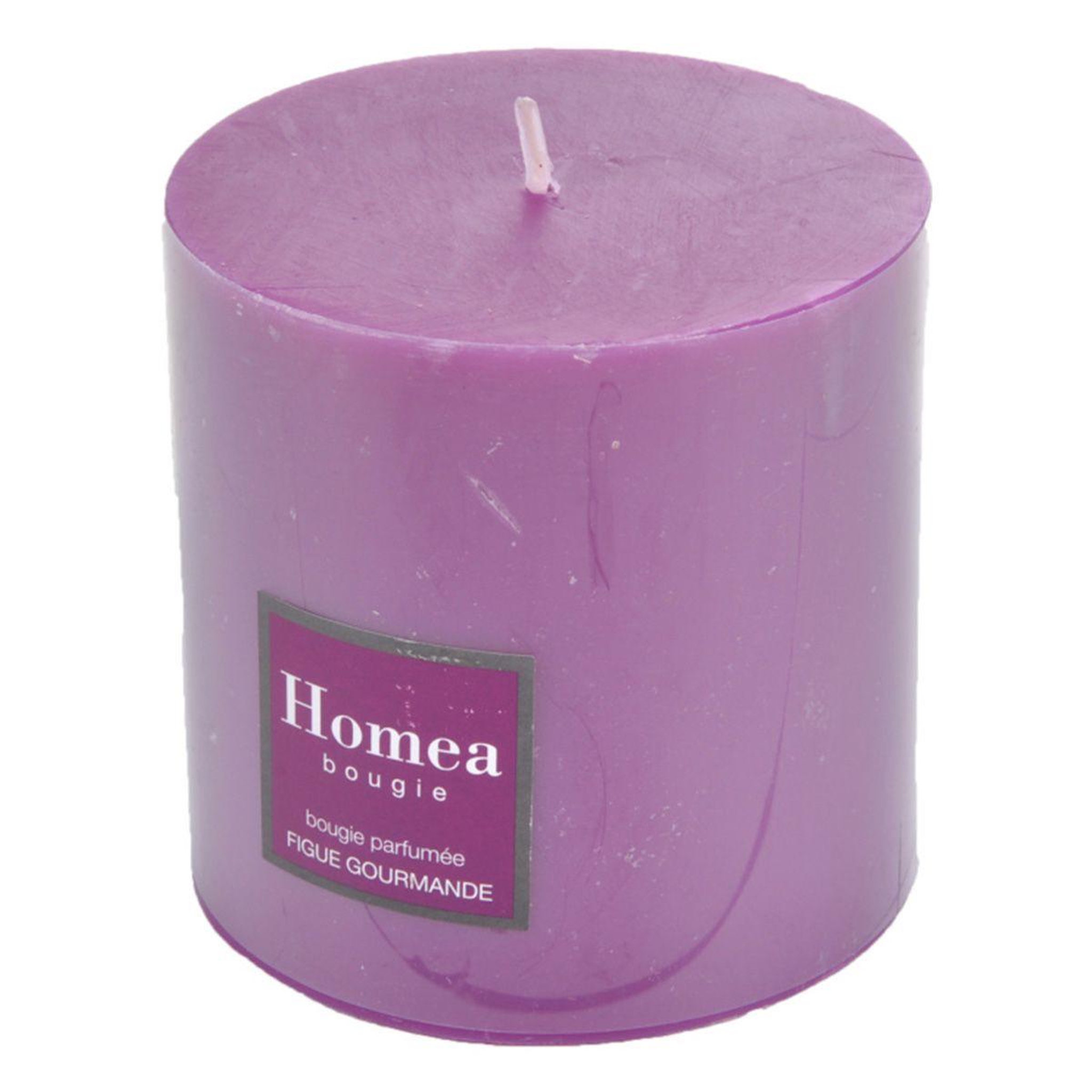Voir la diapositive 2 : HOMEA Bougie parfumée  trendie  10cm figue gourmande