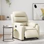 Voir la diapositive 1 : VIDAXL Fauteuil de massage inclinable electrique creme similicuir