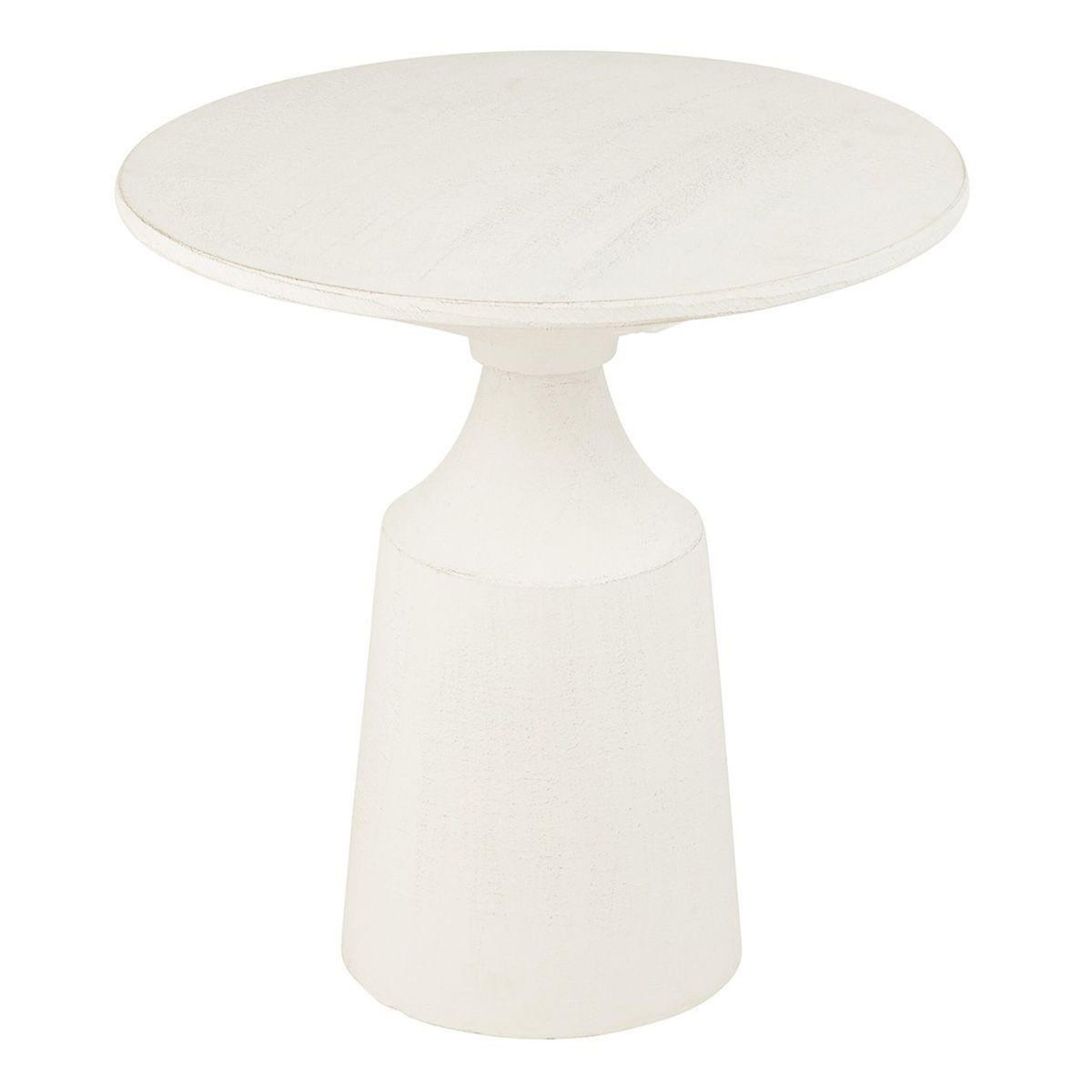 Paris Prix Table d'Appoint Design Rond  Brenda  46cm Blanc