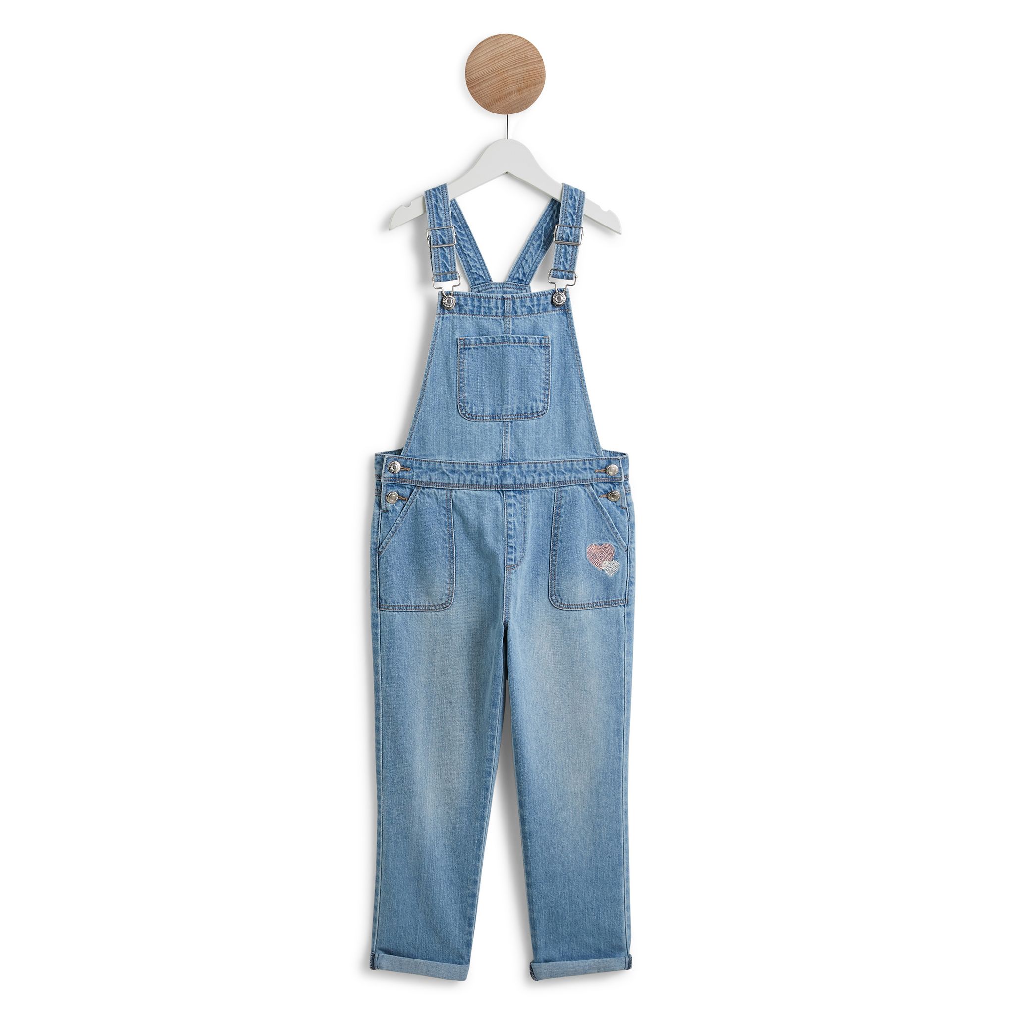 Salopette Denim Enfant Miipat - 88% Coton - Taille 2 à 7 Ans - Unisexe - Bretelles Ajustables