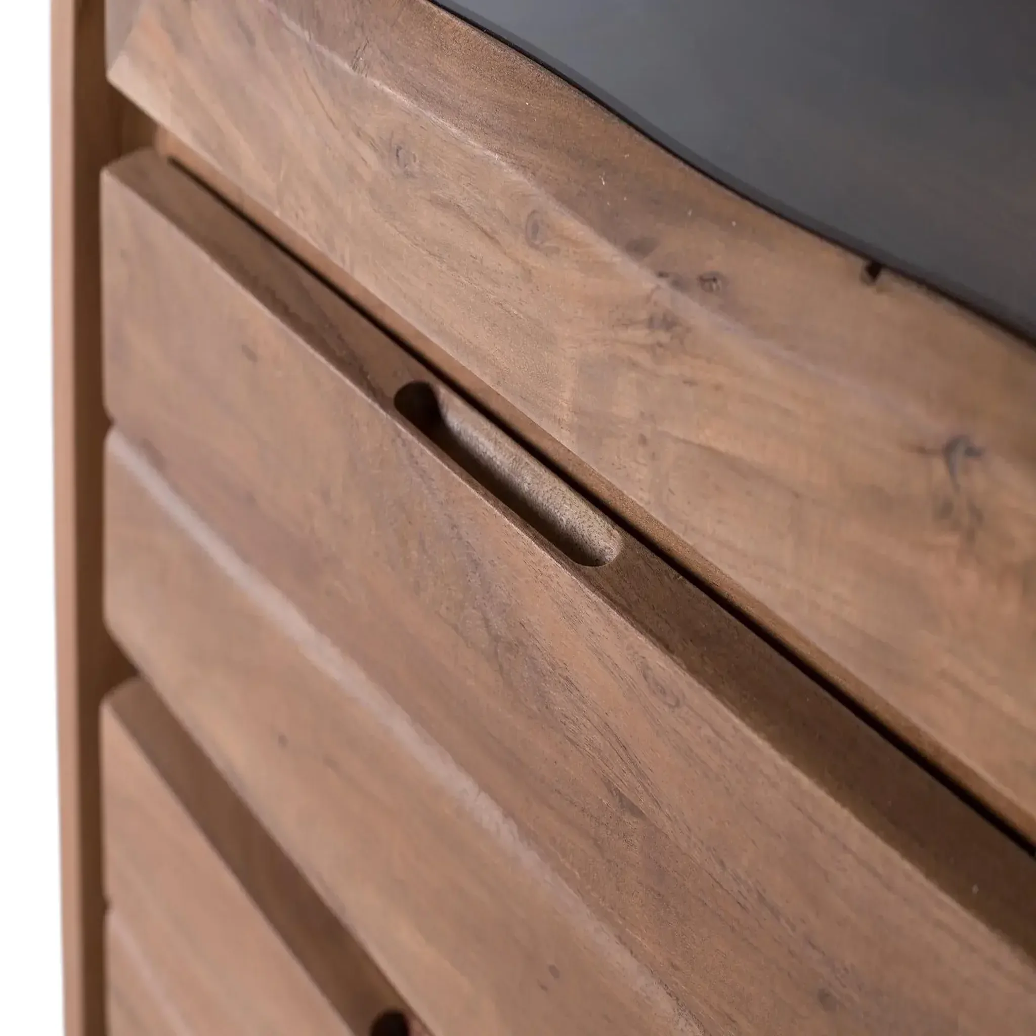 Voir la diapositive 5 : GINER Y COLOMER SL Vitrine en bois d'acacia 120 cm style rustique moderne