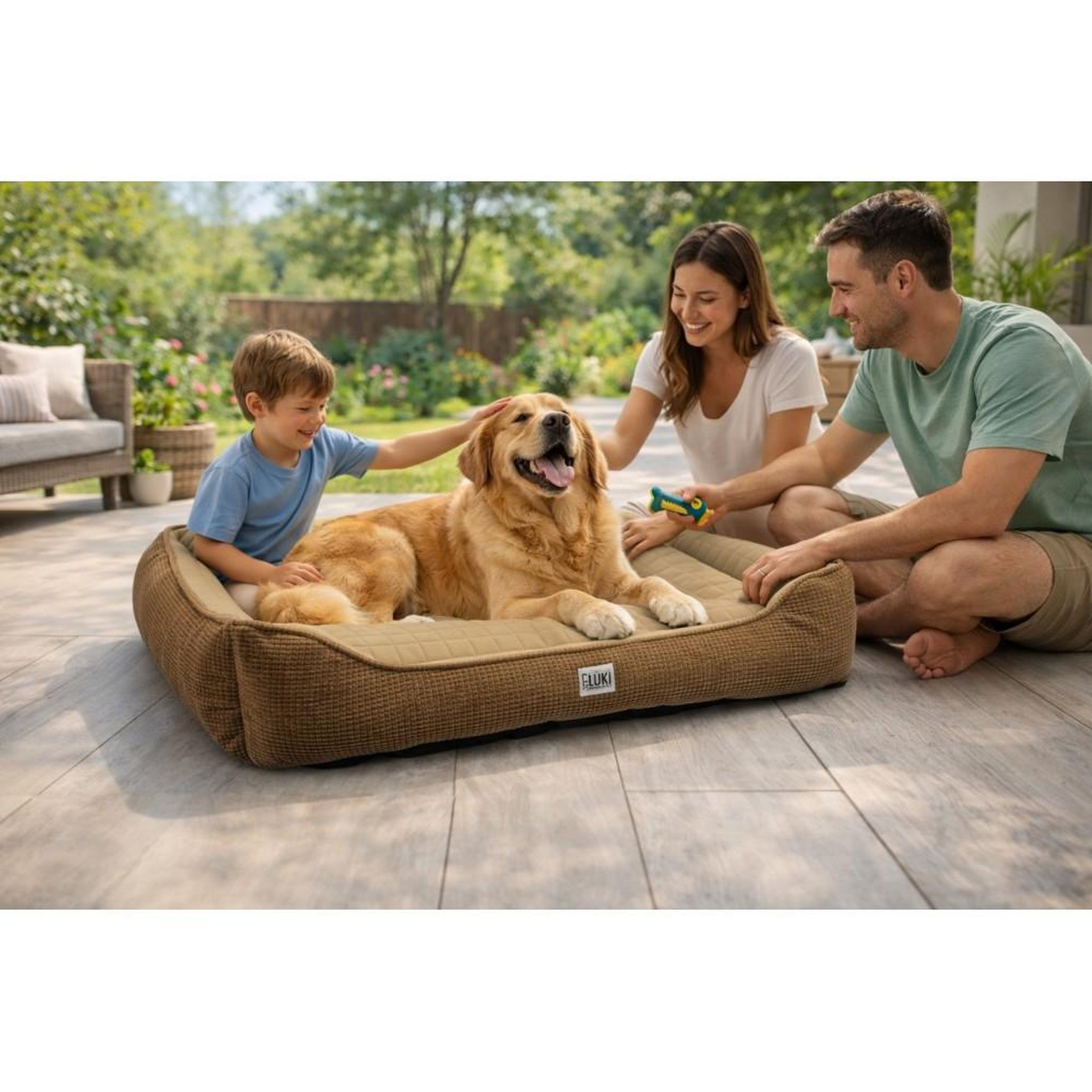 Voir la diapositive 6 : MON AMI LUKI Panier rectangle freshbed - couchage été - microfibre douce - petit chien