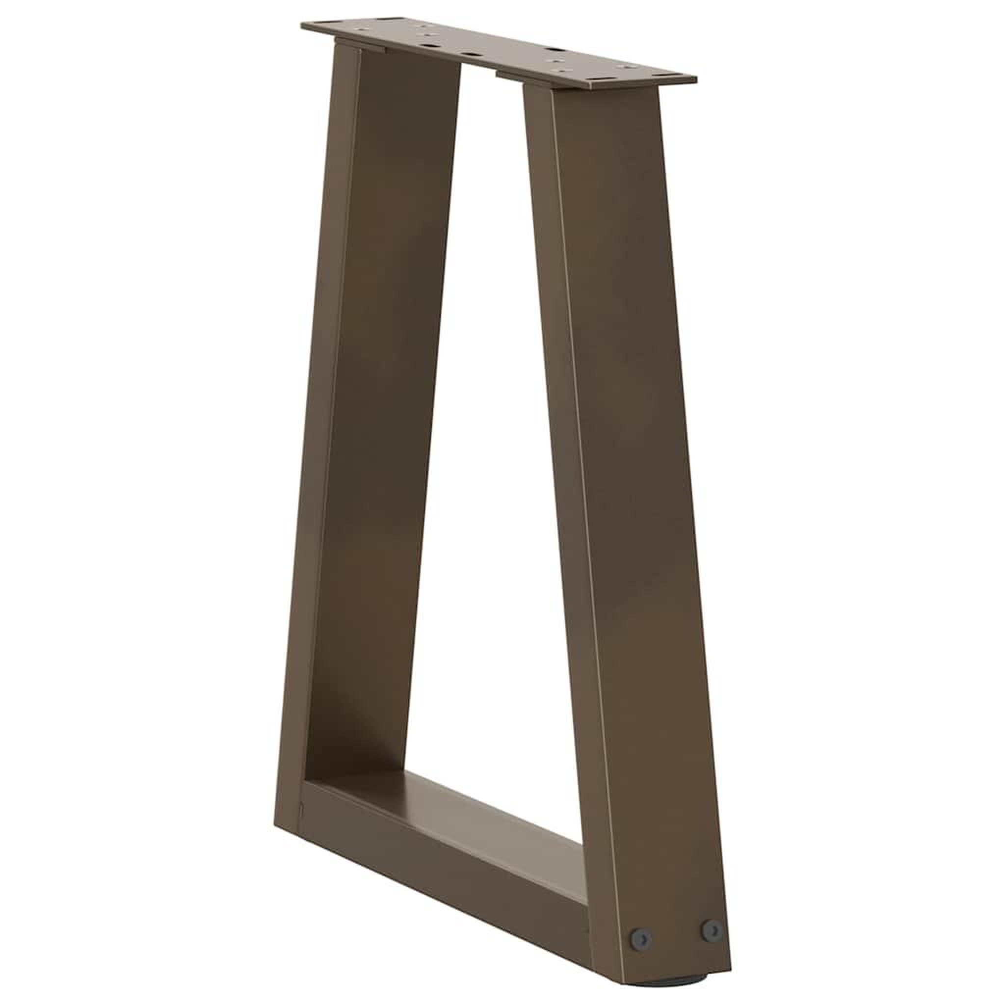 Voir la diapositive 4 : VIDAXL Pieds de table a manger en forme de V 2 pcs acier naturel acier
