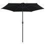 Voir la diapositive 3 : VIDAXL Parasol de jardin et mat en aluminium 270x246 cm Noir