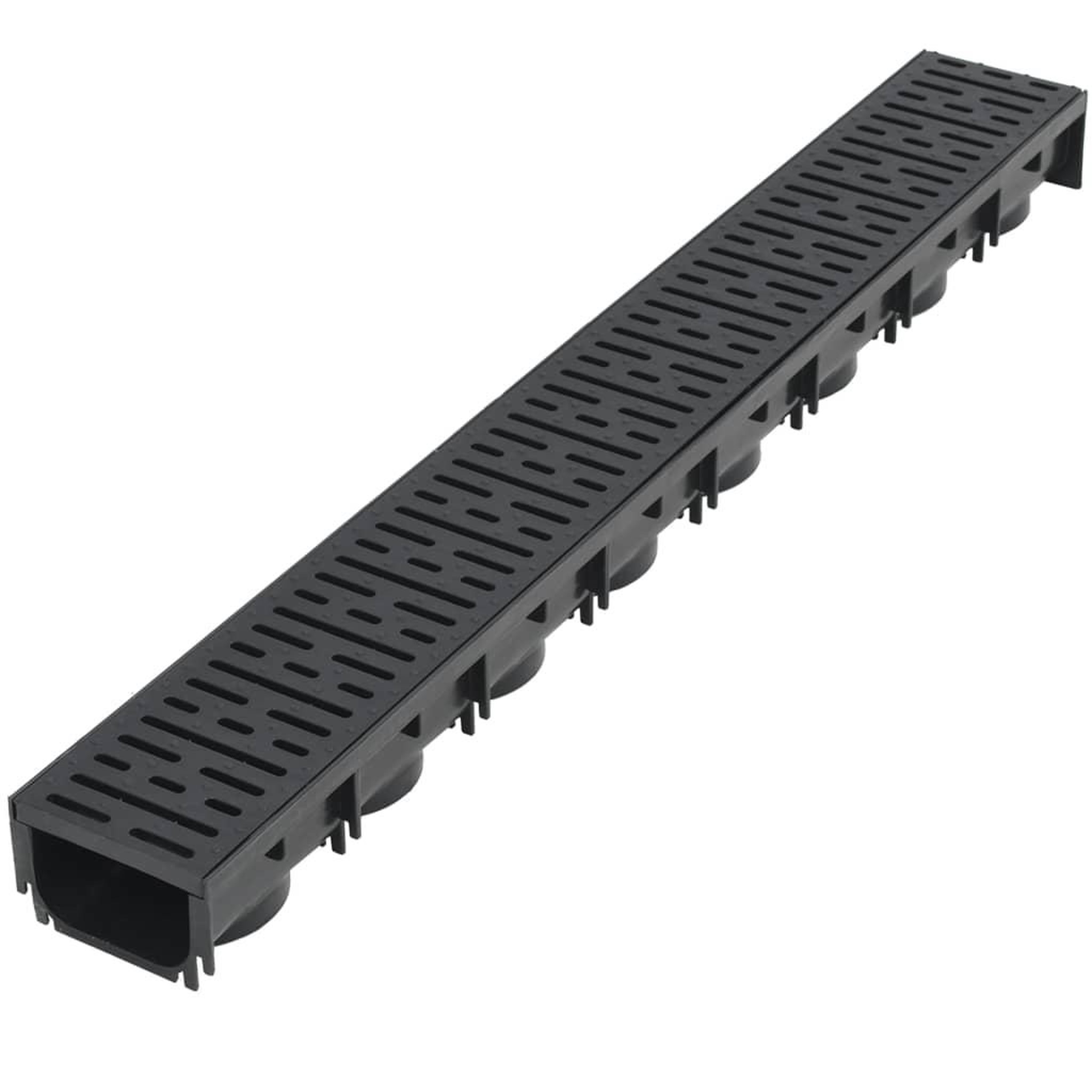 Voir la diapositive 2 : VIDAXL Caniveaux de drainage 3 pcs Plastique 3 m