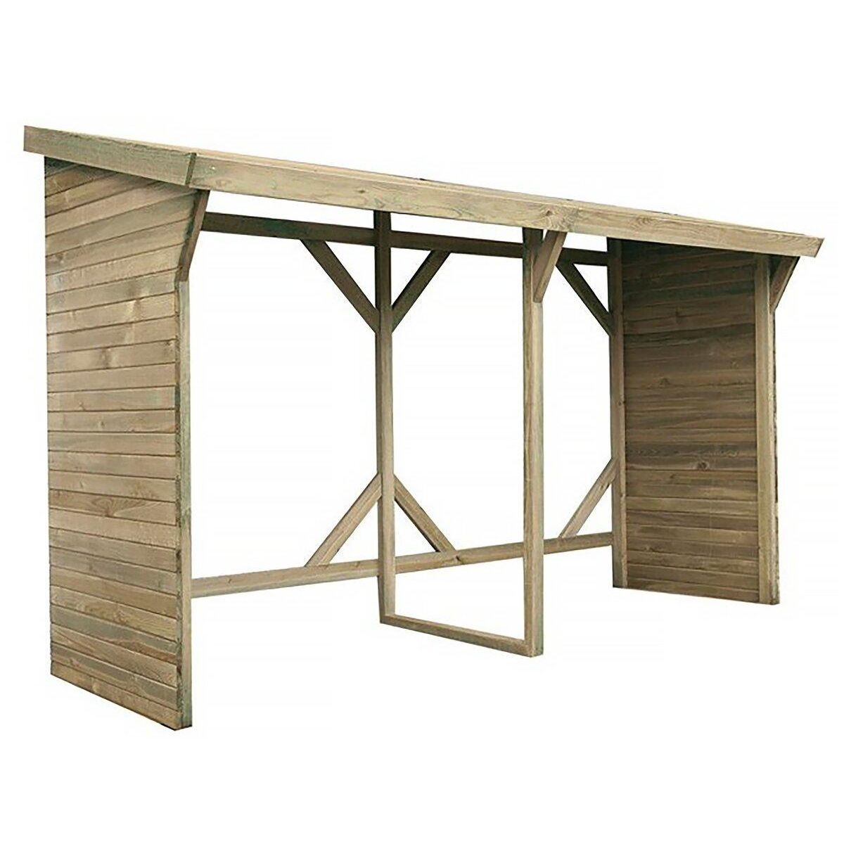 Habitat et Jardin Abri bûches - 2.5 m² - 2.78 x 0.90 x 1.85 m- 5 Stères