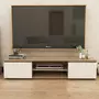 TOILINUX Meuble TV - Jack - Chêne et Blanc - 120 x 36 x 40 cm