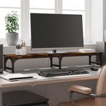 VIDAXL Support de moniteur chêne fumé 105x23x15,5 cm bois d ingénierie