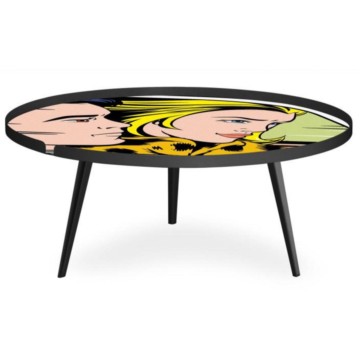 Paris Prix Table Basse à Rebord 1 Cover  Fast Car  90cm Noir