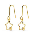 L'ATELIER D'AZUR Boucles d'Oreilles Or 18 Carats 750/000 Jaune - Motif Etoiles Pendantes