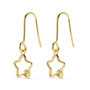 Voir la diapositive 1 : L'ATELIER D'AZUR Boucles d'Oreilles Or 18 Carats 750/000 Jaune - Motif Etoiles Pendantes