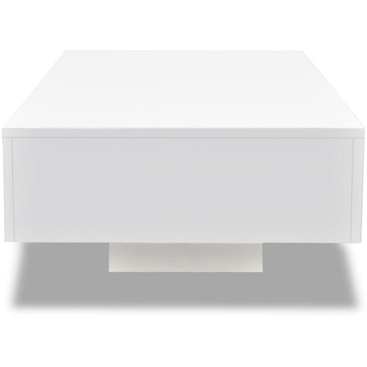 VIDAXL Table basse blanc brillant