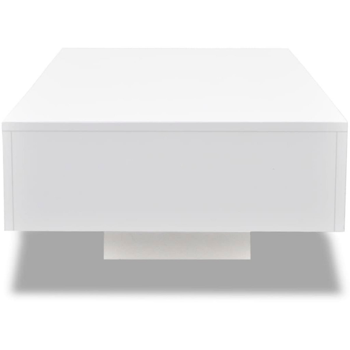 VIDAXL Table basse blanc brillant