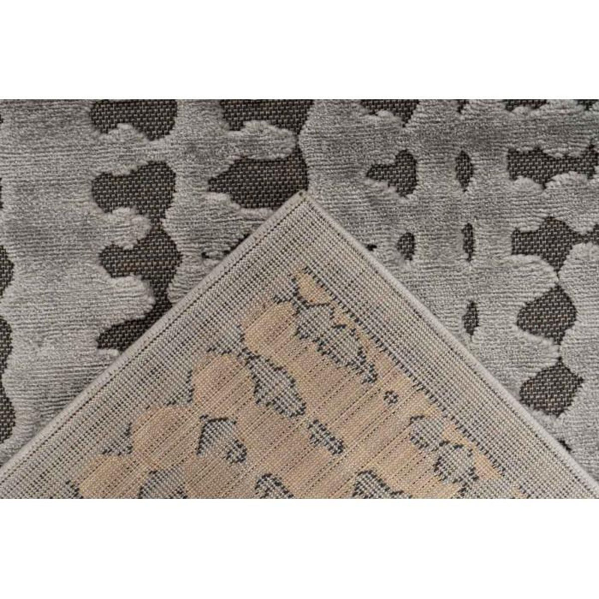 Paris Prix Tapis Tissé à Poils Courts Rétro  Madita  Gris