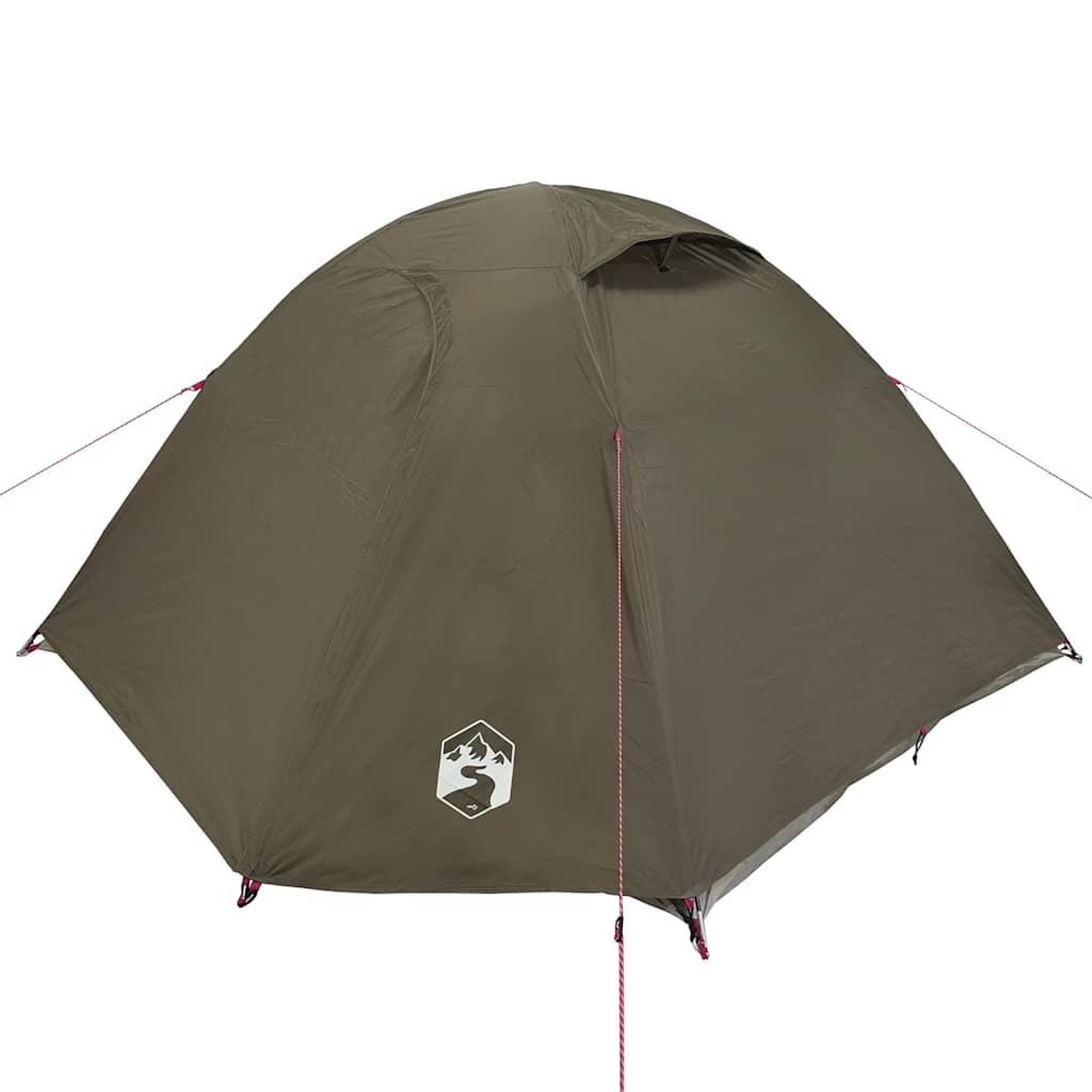 Voir la diapositive 5 : VIDAXL Tente de camping a dome 4 personnes marron impermeable