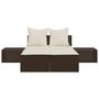 Voir la diapositive 4 : VIDAXL Chaise longue double avec coussins marron resine tressee