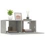Voir la diapositive 5 : VIDAXL Meubles TV 2 pcs gris beton 80x30x30 cm bois d'ingenierie