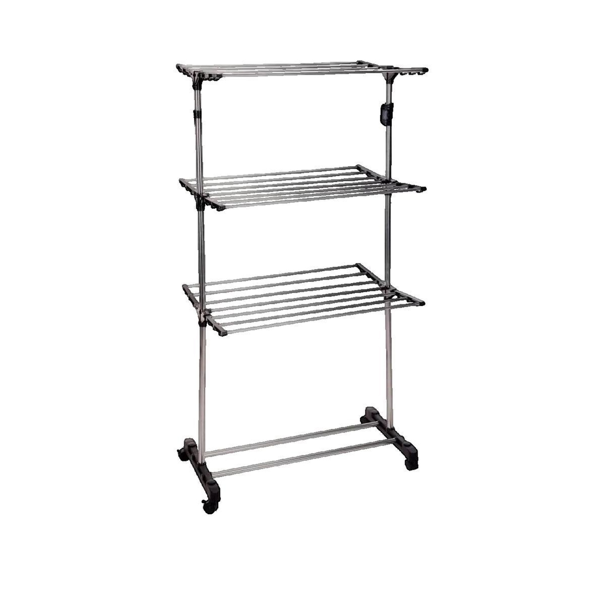Voir la diapositive 2 : Bathroom Solutions Séchoir à linge Bathroom Solutions pliable avec roues pivotantes à 360°