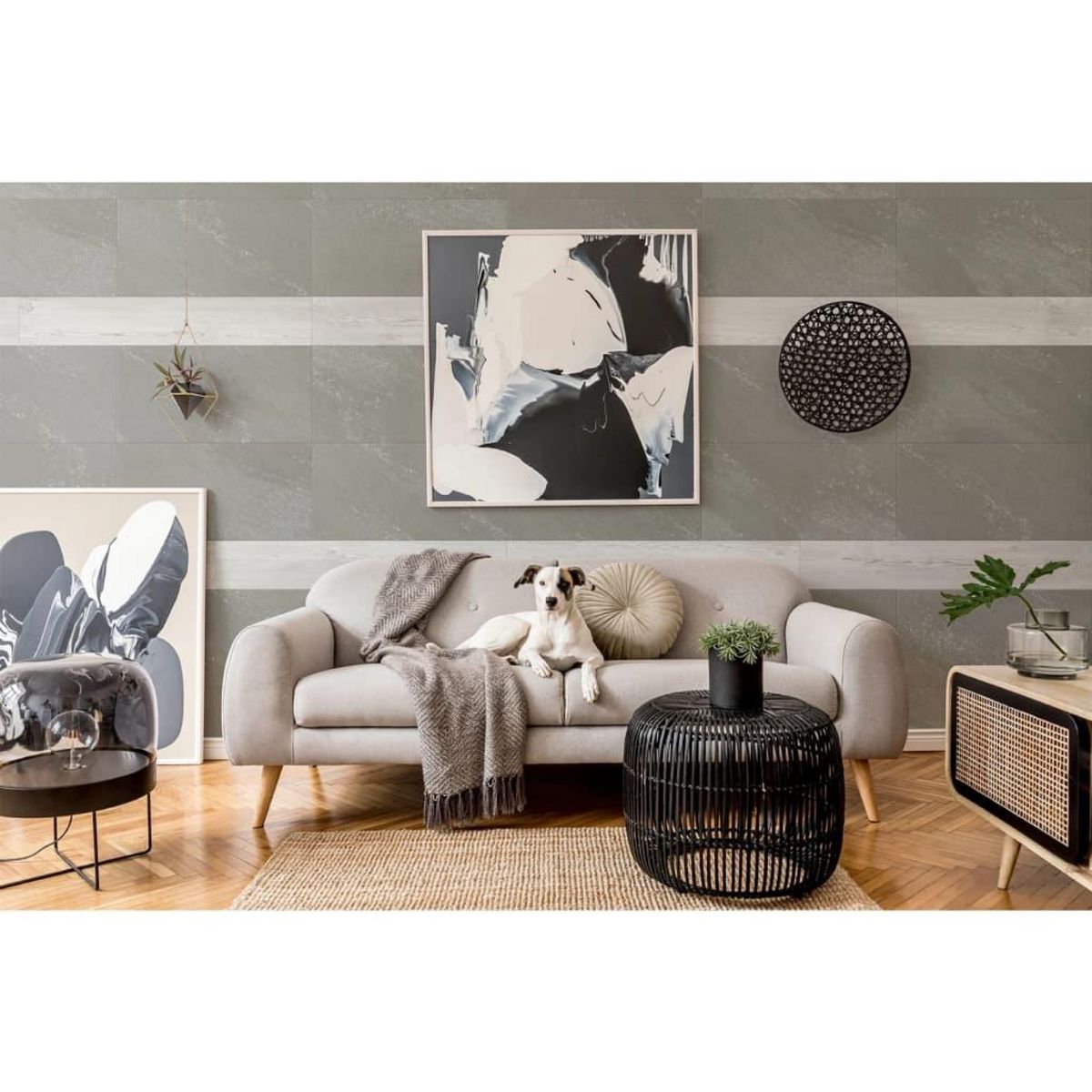 Grosfillex Grosfillex Carreau de revetement mural 15 pcs 15x90cm Chene gris clair