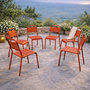 Voir la diapositive 4 : CONCEPT USINE Lot de 6 chaises de jardin empilables terracotta BERGAME