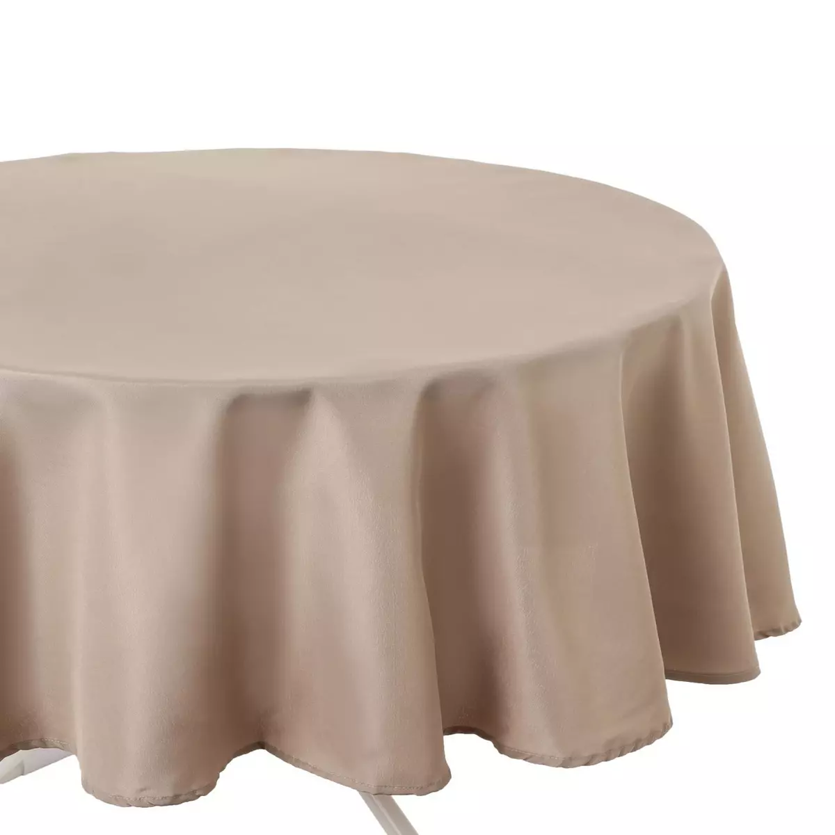 ATMOSPHERA Nappe anti-taches ronde Ophy - Diam 180 cm - Couleur lin