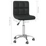 Voir la diapositive 6 : VIDAXL Chaise pivotante de salle a manger Noir Similicuir
