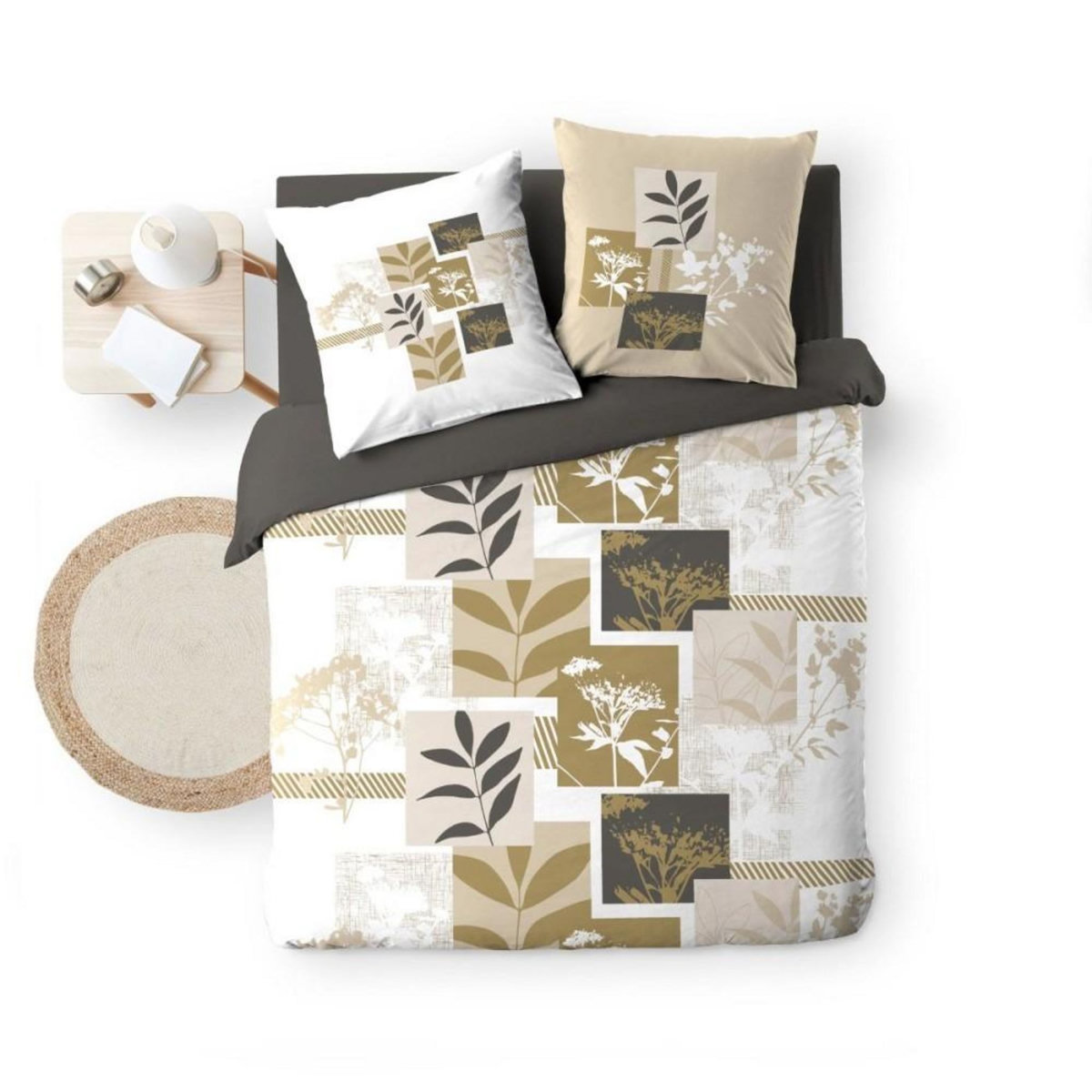 Douceur d'Intérieur Housse de couette 240x220 + 2 taies UTOPIE 100% coton 57fils