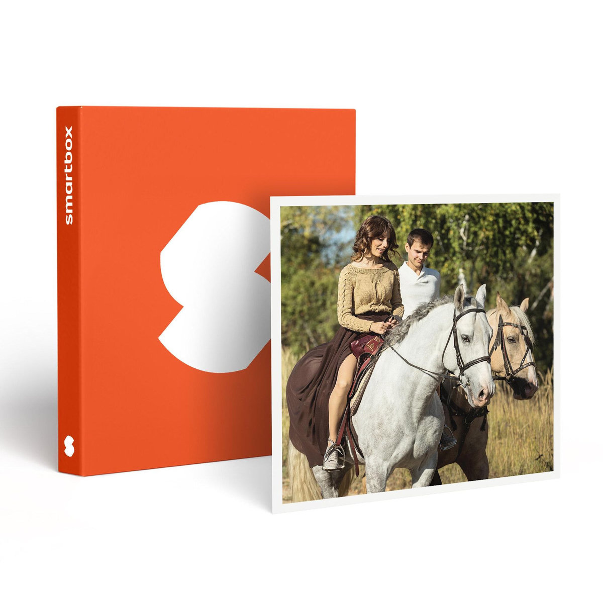 Smartbox Séjour de 2 jours avec petit-déjeuner et balade à cheval en France en duo - Coffret Cadeau Séjour