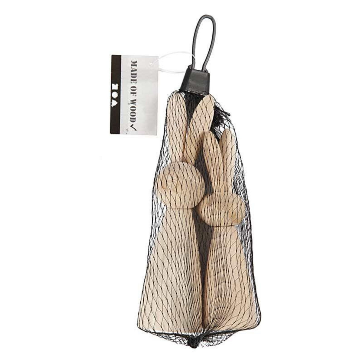 CREATIV COMPANY 2 lapins en bois à décorer - 12 et 14 cm