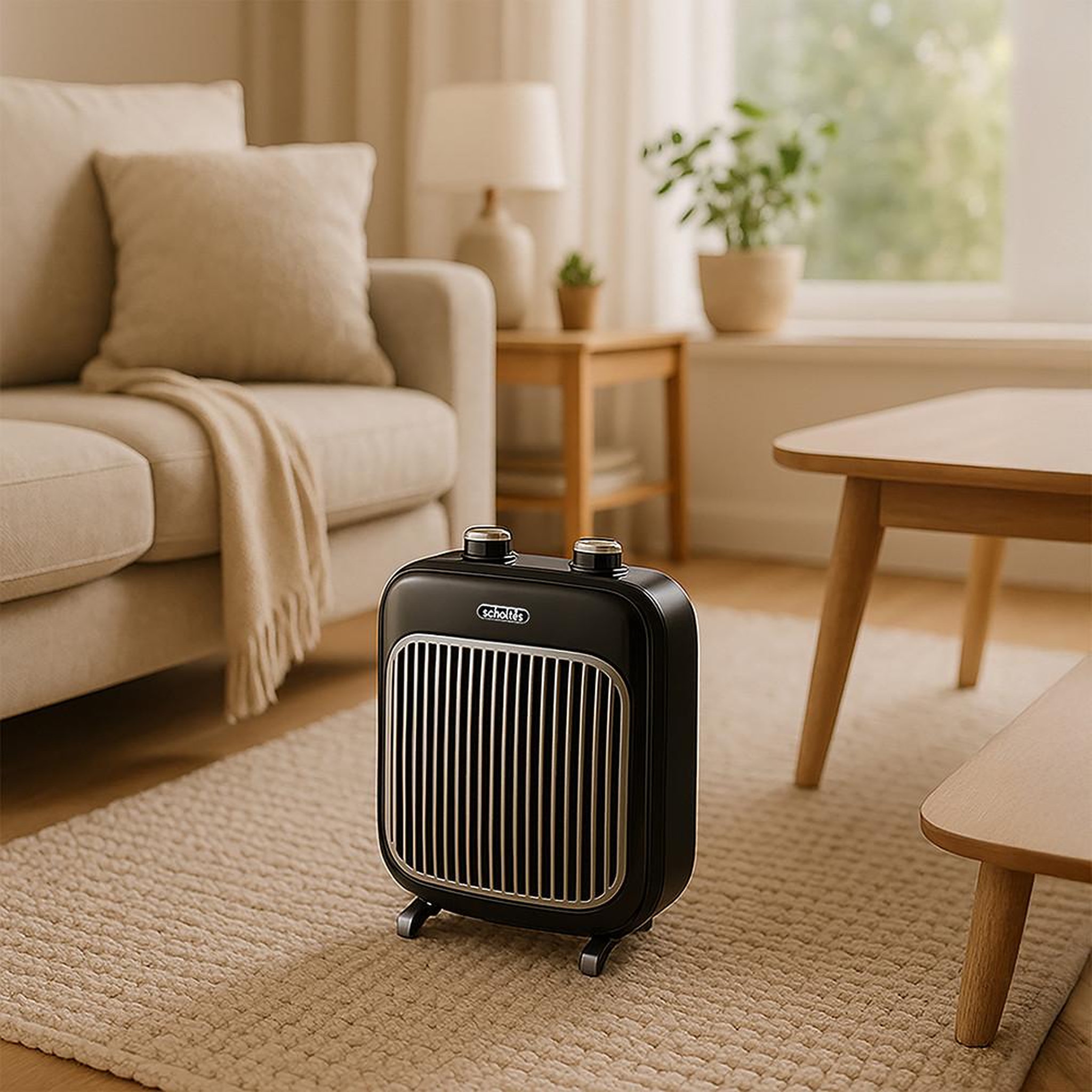 Voir la diapositive 4 : Scholtes Chauffage soufflant 2000w noir - SCSV500N
