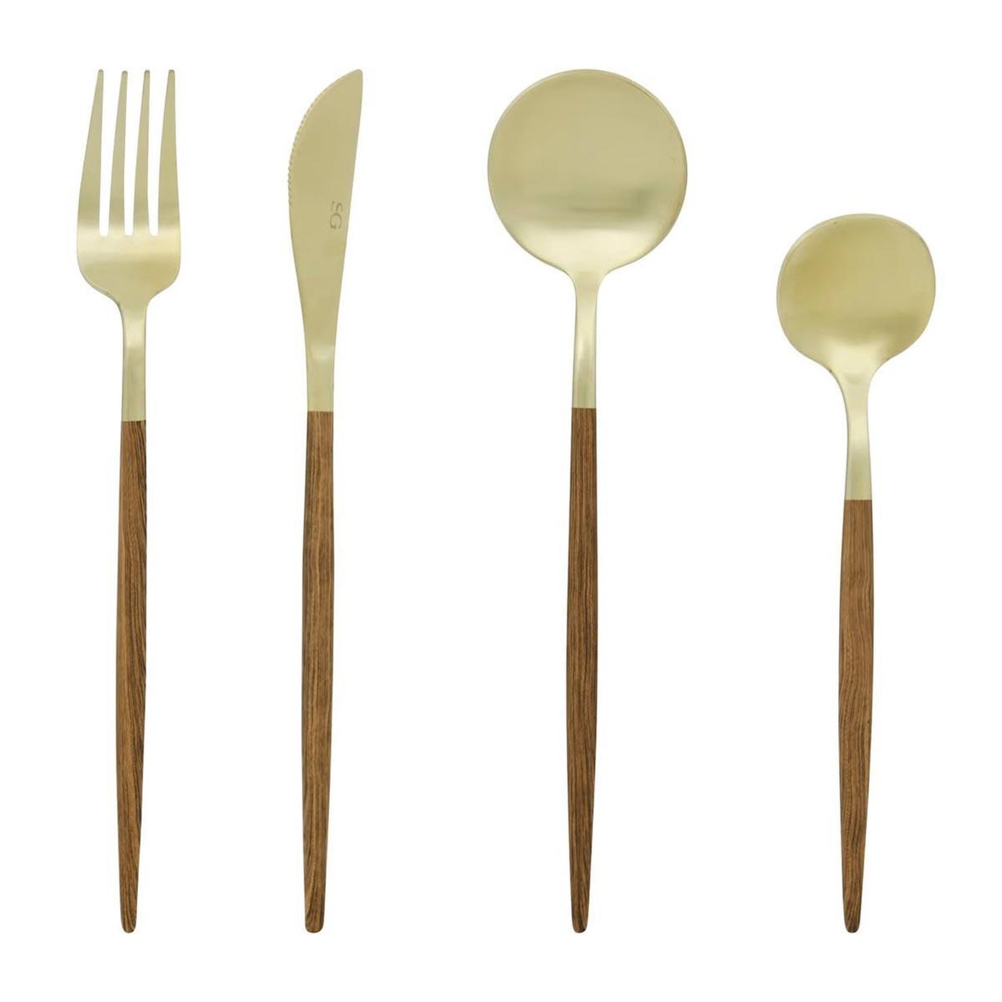SECRET DE GOURMET Ménagère 24 pièces en inox  ida  22cm marron