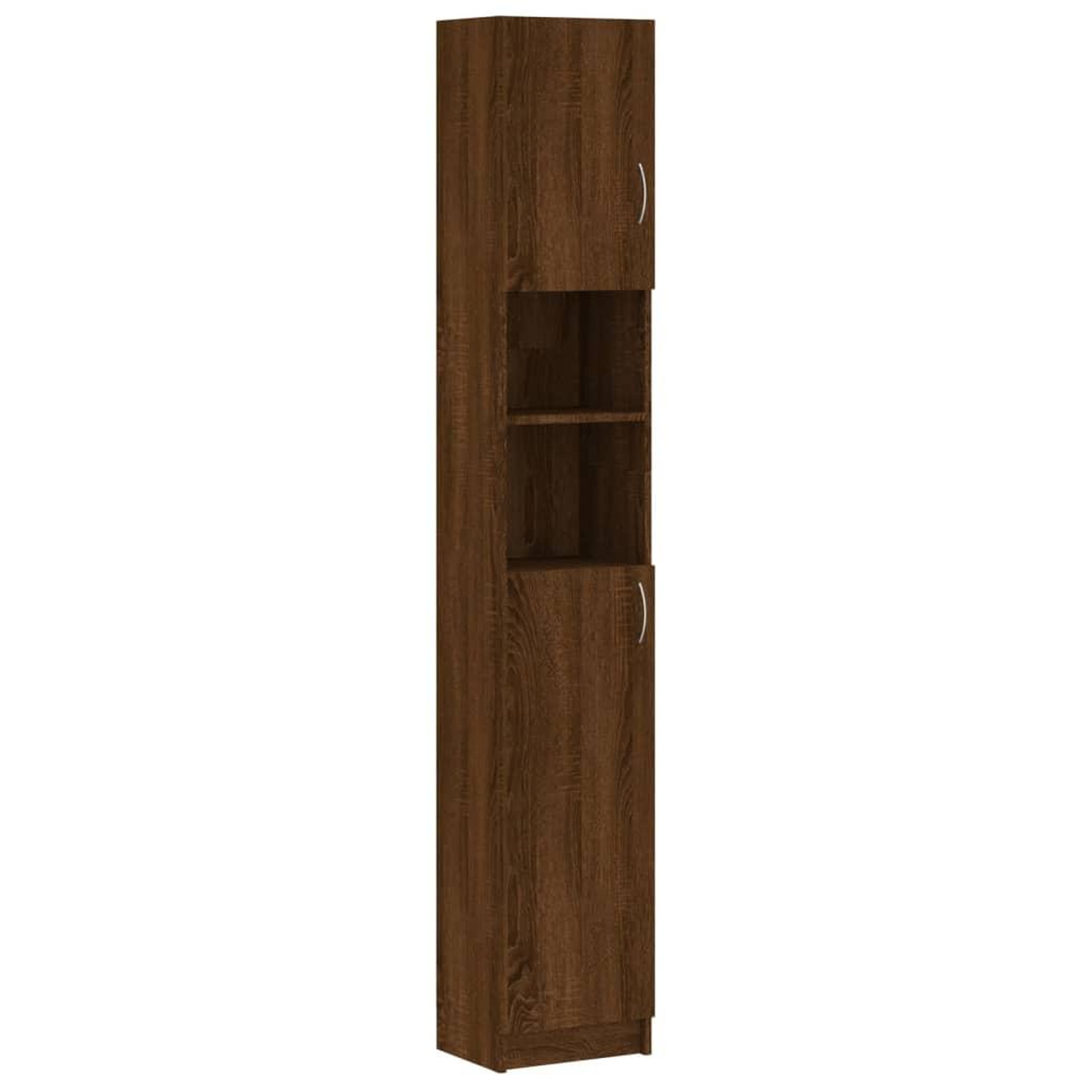 Voir la diapositive 2 : VIDAXL Armoire de bain Chene marron 32x25,5x190 cm Bois d'ingenierie