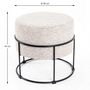 Voir la diapositive 2 : Paris Prix Tabouret Rond Design  Socle  48cm Naturel