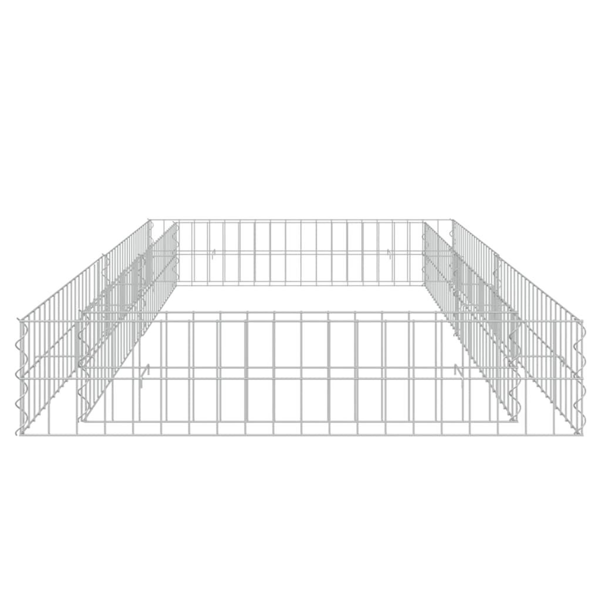 Voir la diapositive 4 : VIDAXL Lit sureleve a gabion Acier galvanise 200x100x20 cm