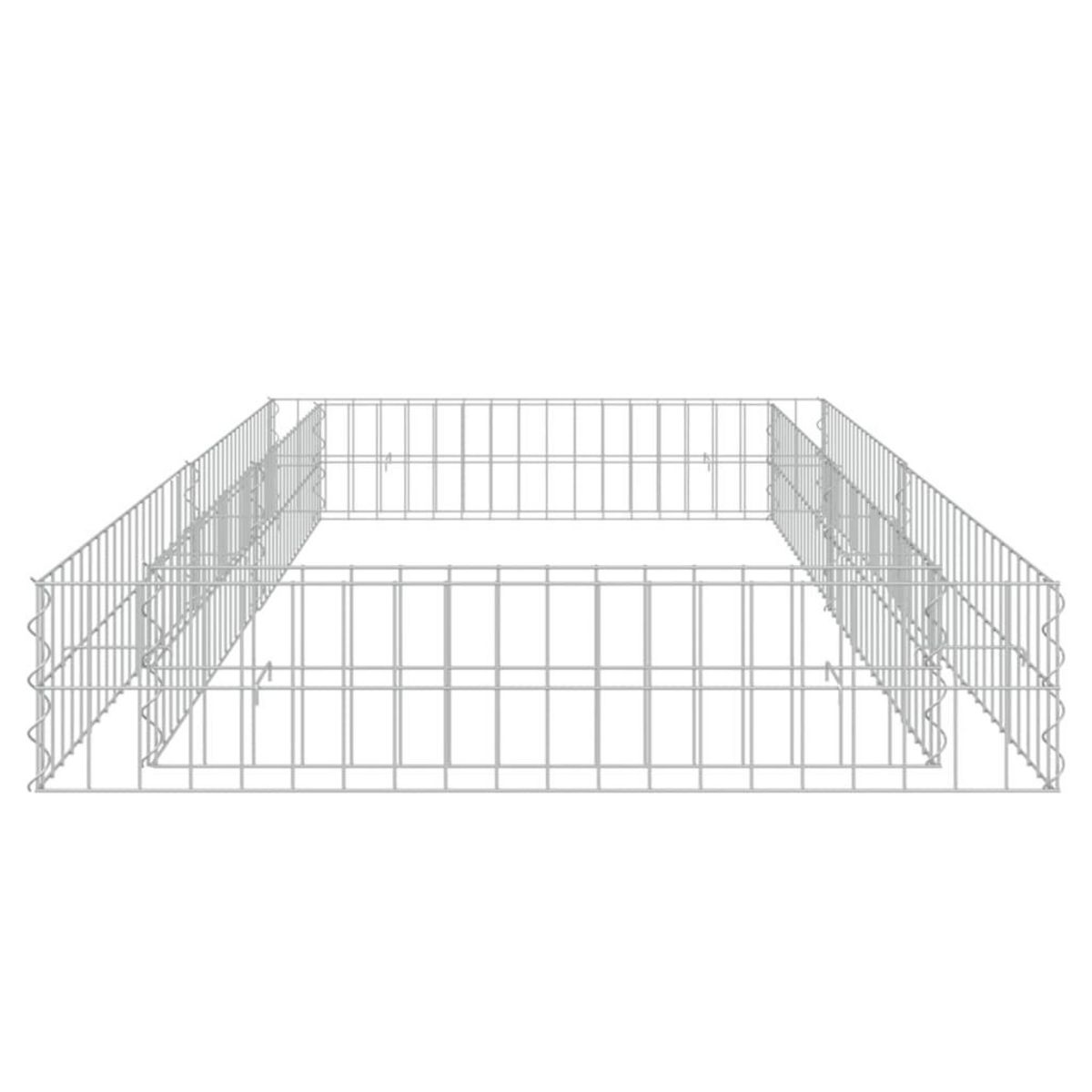 VIDAXL Lit sureleve a gabion Acier galvanise 200x100x20 cm
