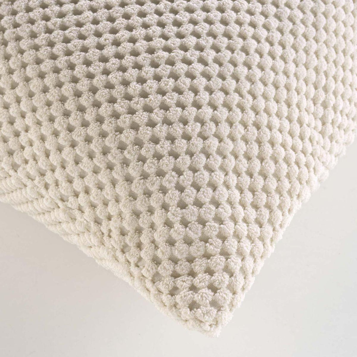 Paris Prix Coussin Déco en Velours Relief  Java  45x45cm Naturel
