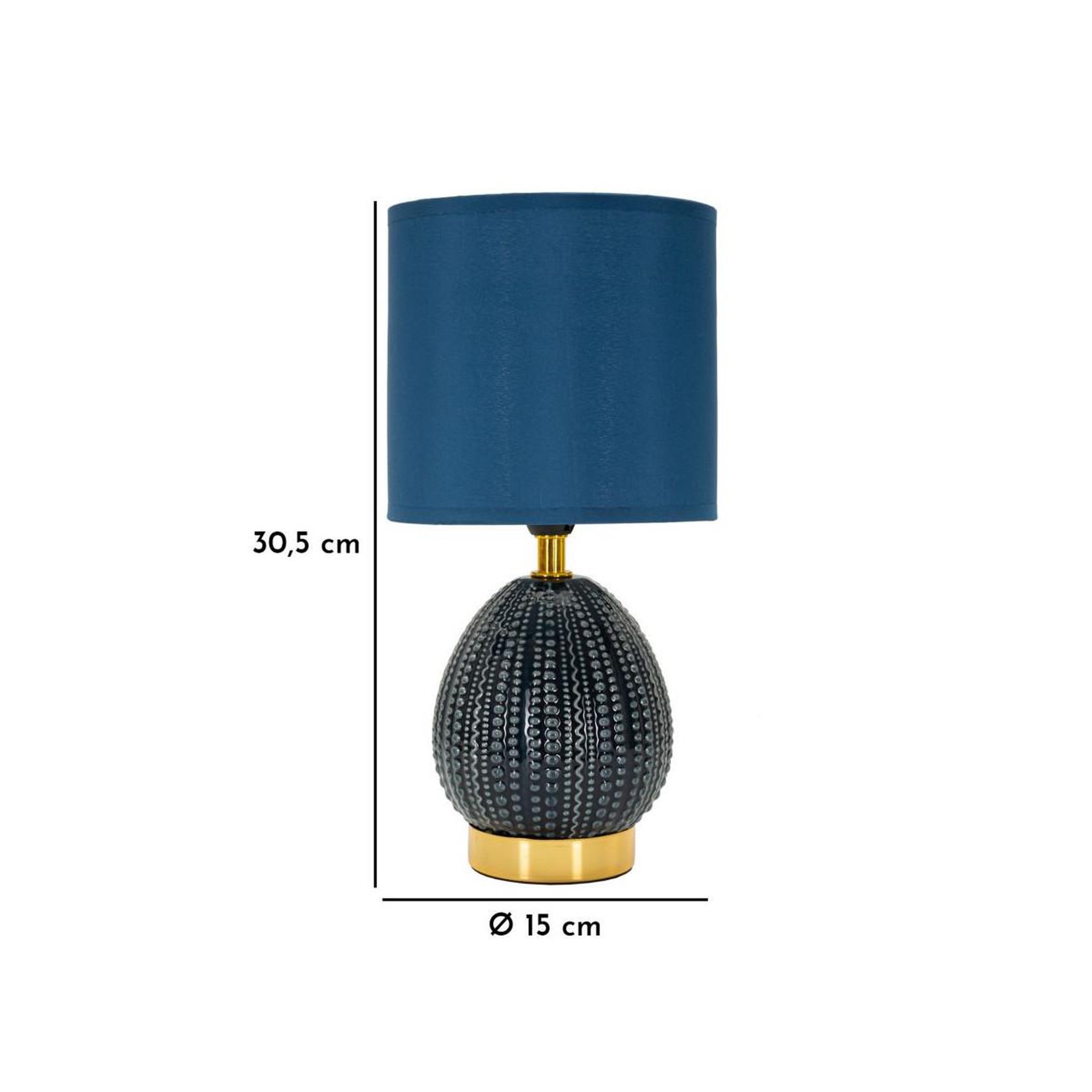 Voir la diapositive 6 : Paris Prix Lampe à poser en céramique  flavi  30cm bleu