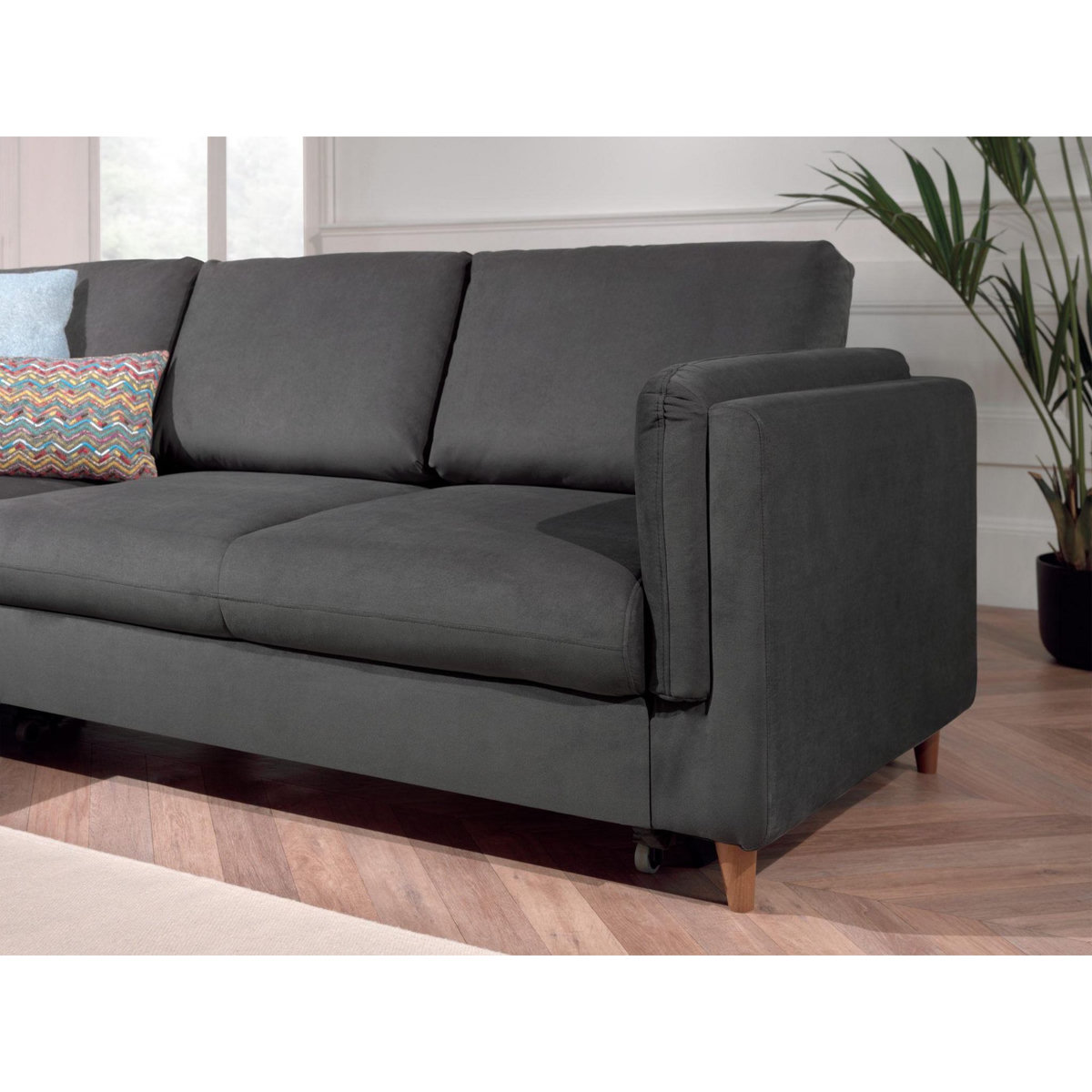 LISA DESIGN Brooke - canapé d'angle gauche - convertible - 5 places - en velours