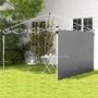 Voir la diapositive 2 : OUTSUNNY Lot de 2 panneaux latéraux barnum tonnelle 6x3 m ou 3x3 m oxford gris