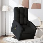 VIDAXL Fauteuil de massage inclinable Noir Tissu