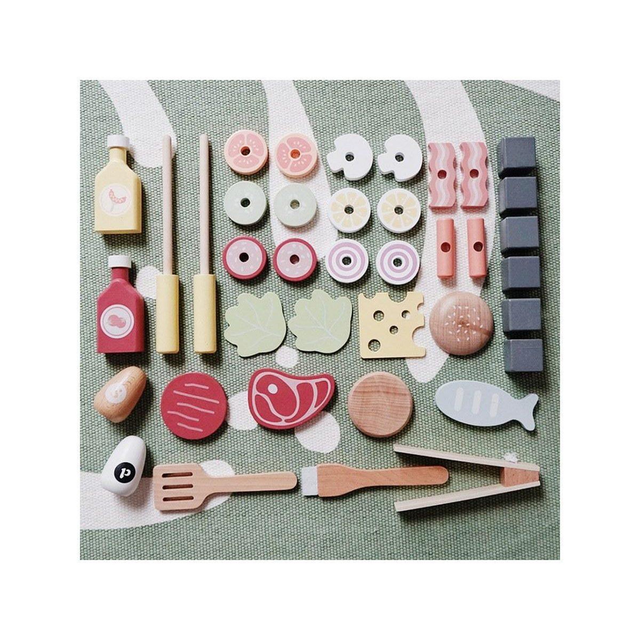 Voir la diapositive 2 : 1001JOUETS Barbecue en Bois - Avec Accessoires - 75 cm