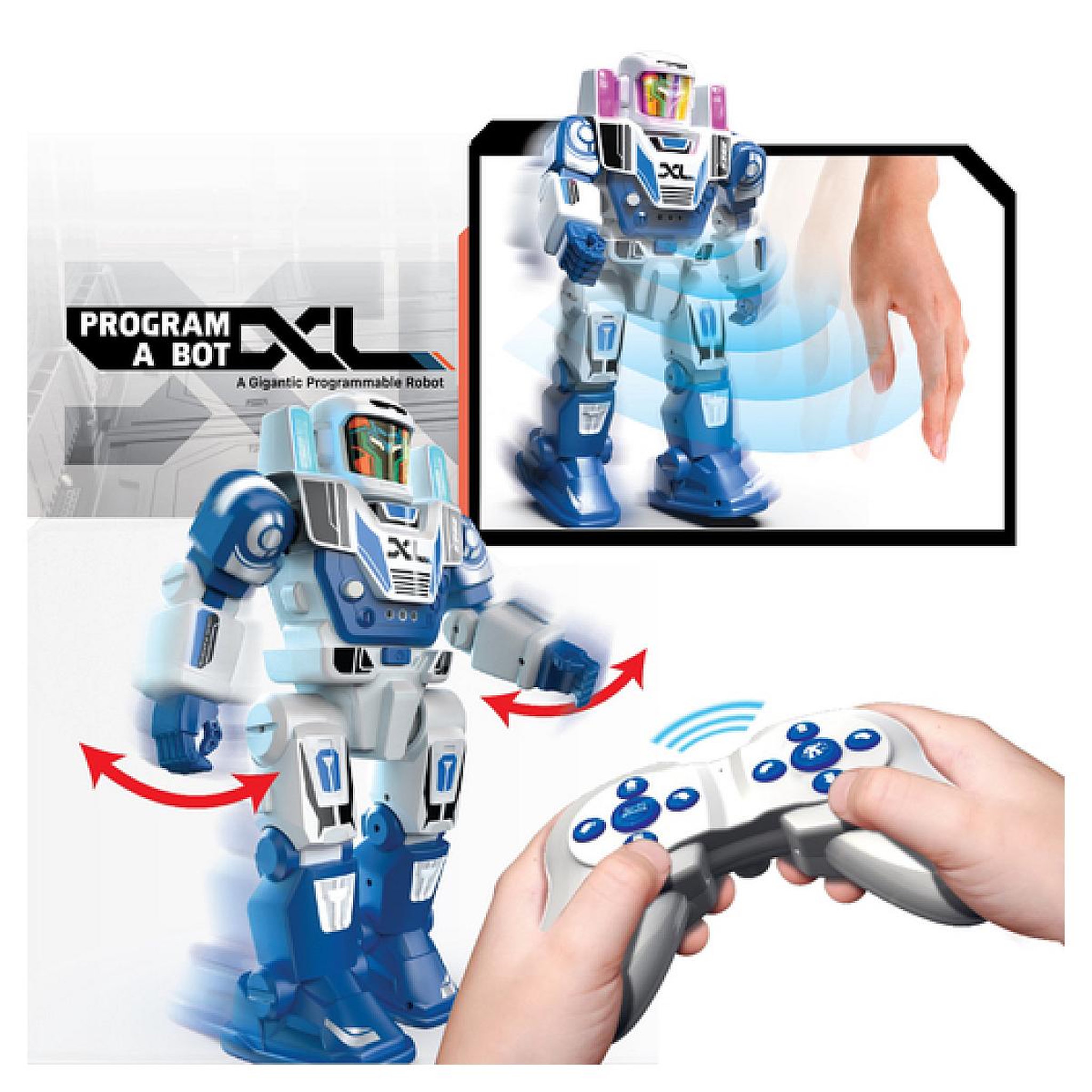 Voir la diapositive 4 : SILVERLIT Robot radiocommandé - SILVERLIT - Program A Bot XL - 40 cm - 48 actions programmables - Télécommande intuitive
