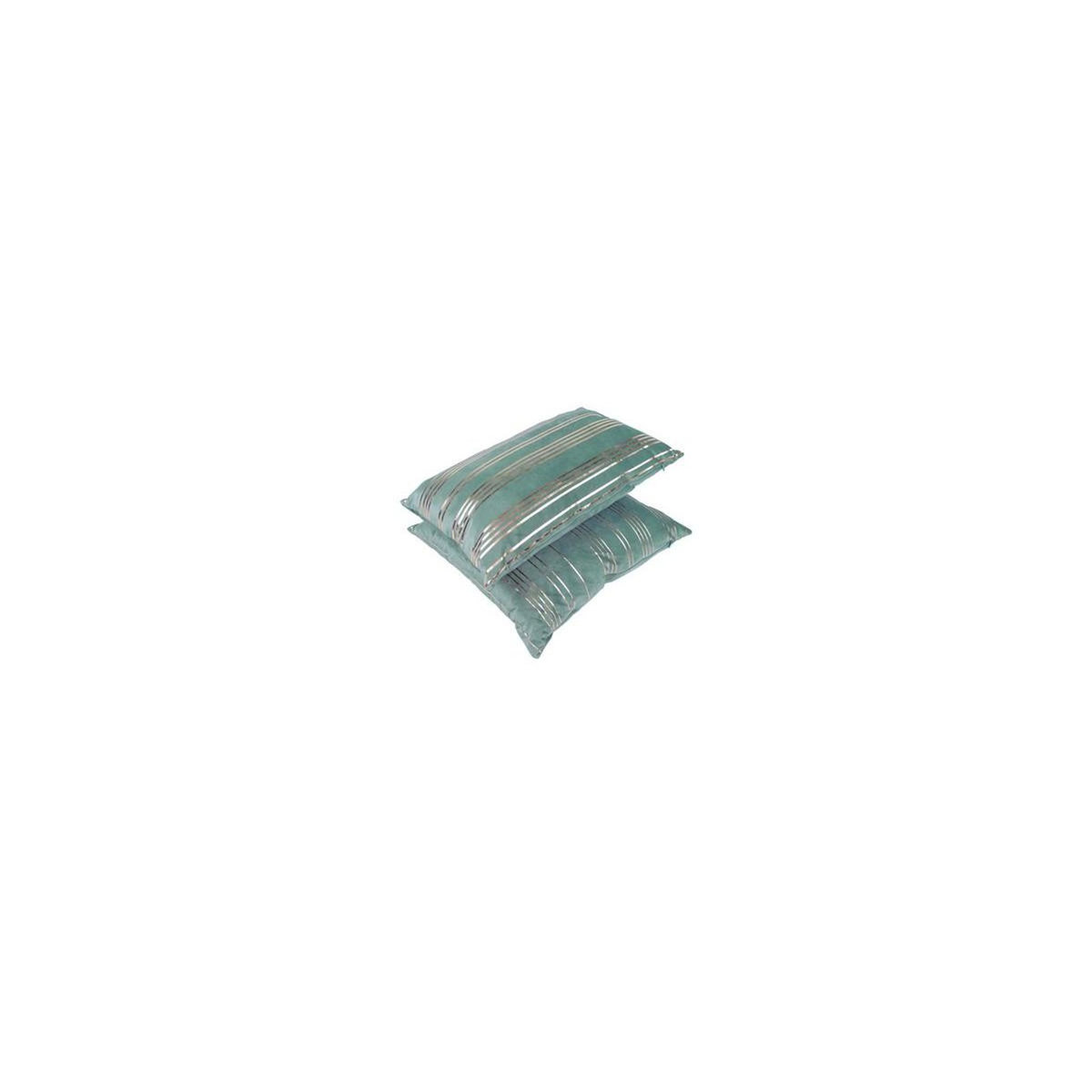 Paris Prix Lot de 2 Coussins Déco  Prisma V  30x50cm Menthe