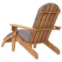 VIDAXL Chaise de jardin Adirondack et repose-pieds bois massif acacia