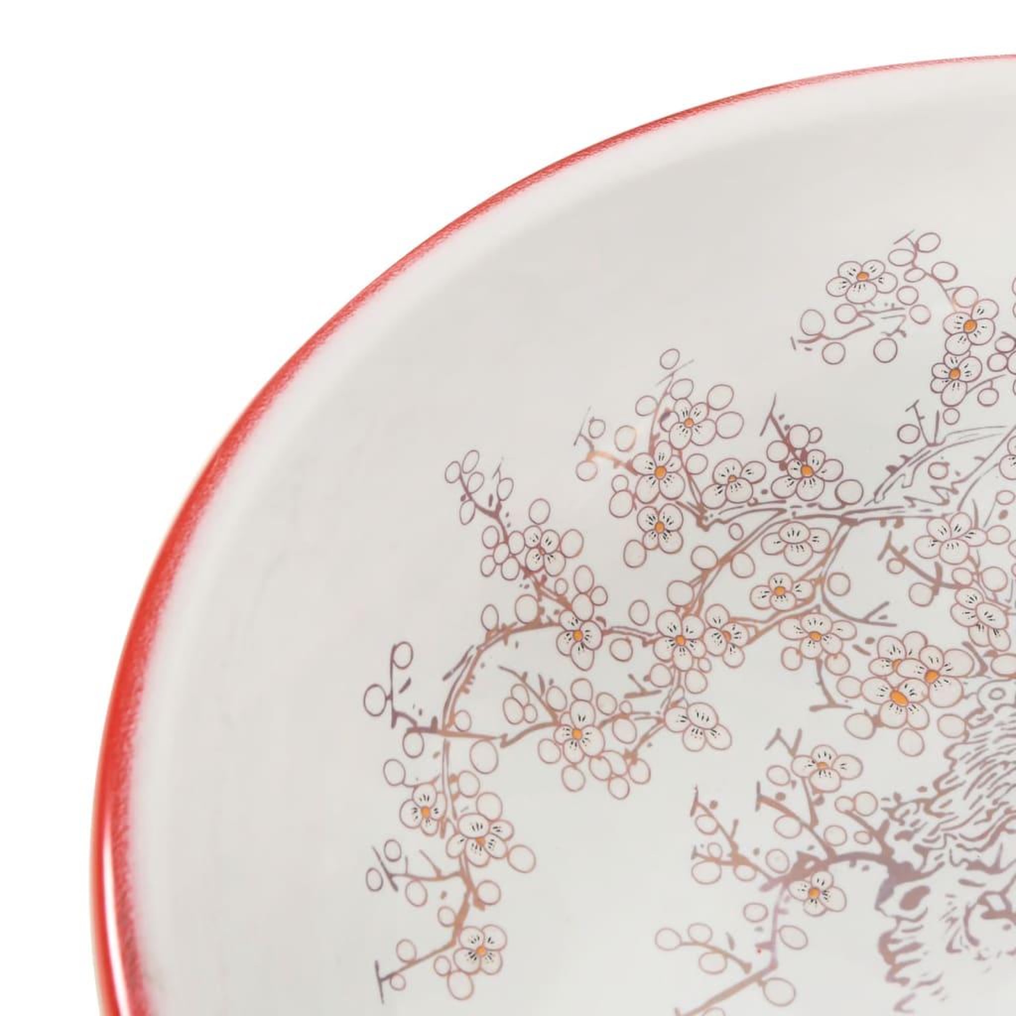 Voir la diapositive 5 : VIDAXL Vasque a poser blanc et rouge rond Φ41x14 cm ceramique