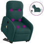 Voir la diapositive 1 : VIDAXL Fauteuil inclinable de massage electrique Vert fonce Tissu