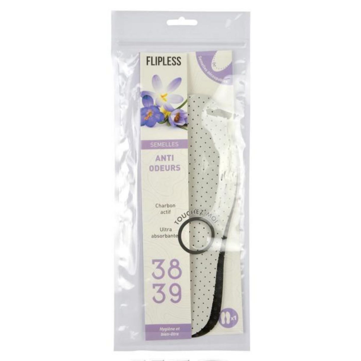 Paris Prix Semelles Chaussures  Anti Odeurs  Taille 38/39 Gris