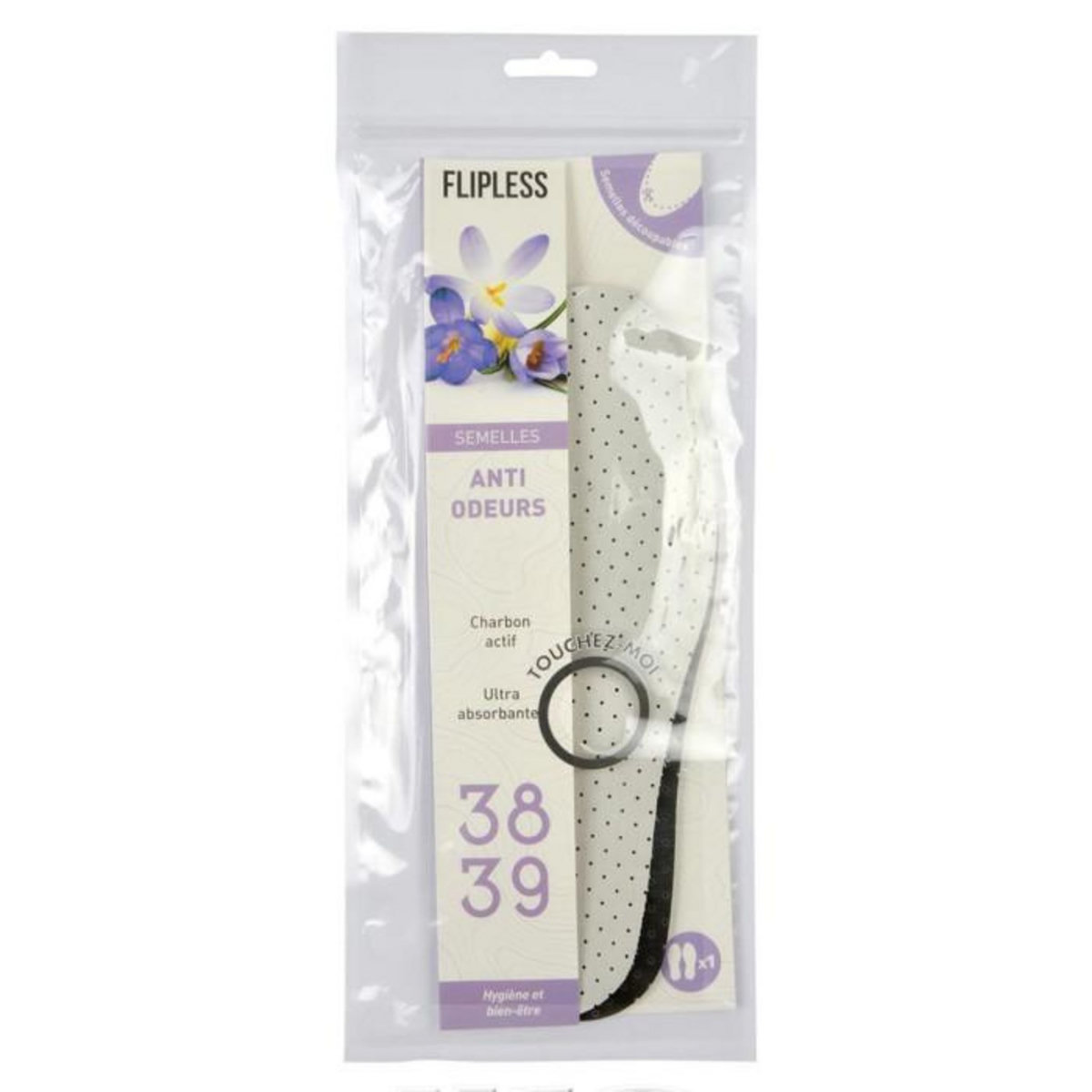 Paris Prix Semelles Chaussures  Anti Odeurs  Taille 38/39 Gris